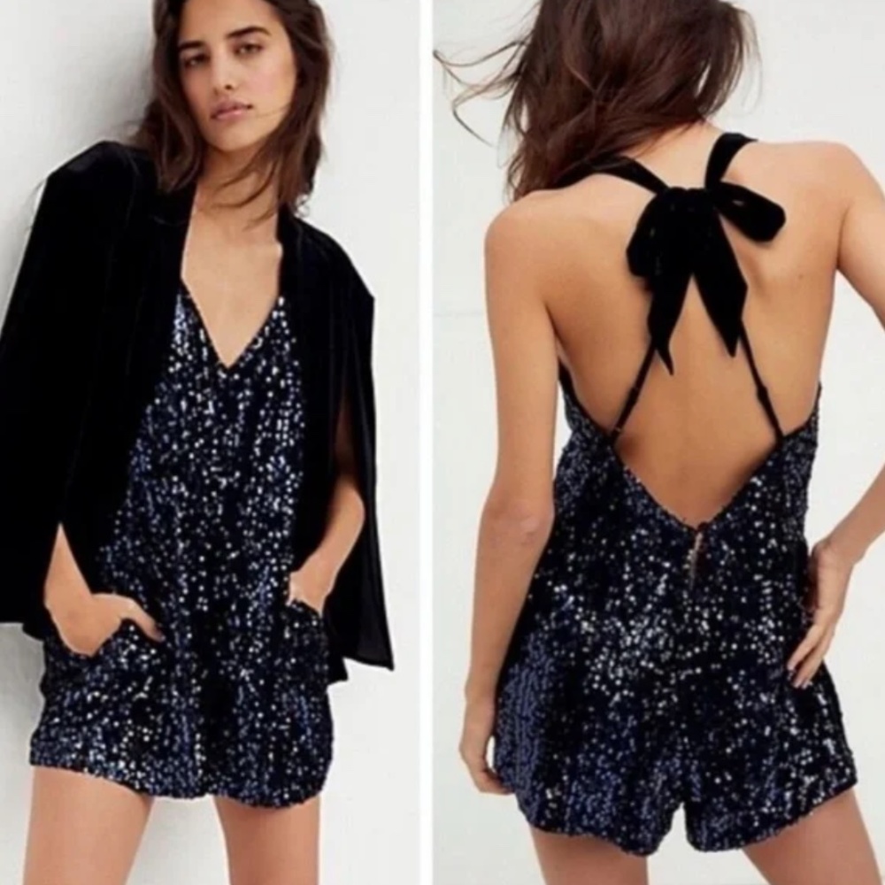 Free People Sparkle and Shine romper SIZE Medium. WORN ONCE